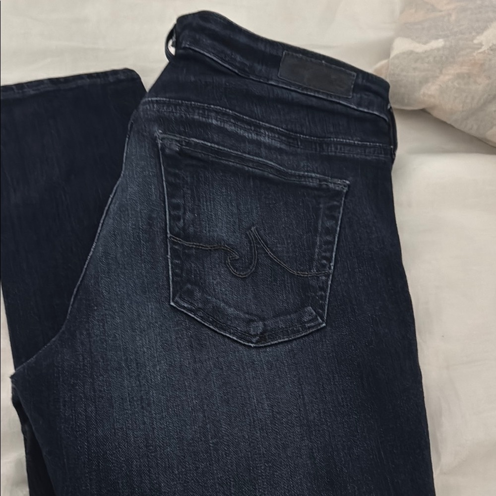 AG Adriano Goldschmied Dark Indigo Cropped Jeans